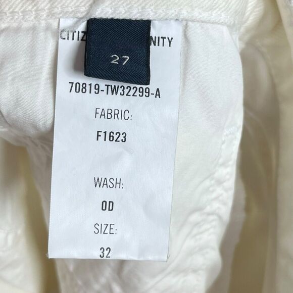 Citizens of Humanity NWT Gage Jeans Men’s Size 27 White Stretch Linen Denim - Picture 9 of 13